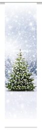 Home Fashion Christmas Tree Curtain Fabric Green 245 x 60 x 0.1 cm