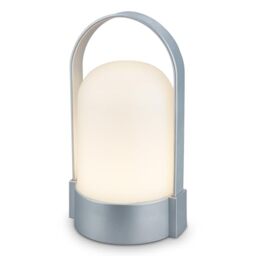 BRILONER - Wireless LED Table lamp IP44 Touch, Step-dimmable, Replaceable Battery, Bedside lamp, Reading lamp, LED lamp, Camping lamp, Table Light, Battery lamp, Outdoor, 9x8x15.5 cm, Matte Chrome