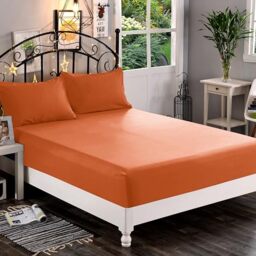 Elegant Comfort 1500 Premium Hotel Quality 1-Piece Fitted Sheet, Softest Quality Microfiber-Deep Pocket up to 16 inch,Wrinkle and Fade Resistant, Twin/Twin XL, Coral