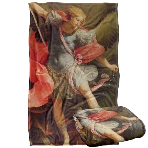 Guido Reni Saint Michael Defeating Satan Silky Touch Super Soft Throw Blanket 91 x 147 Cm