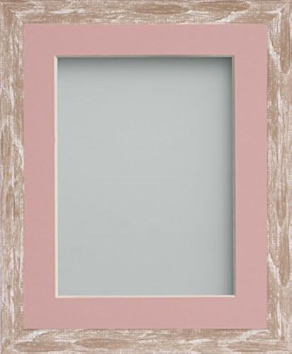 Frame Company Camber Range 9X7-Inch Brown Picture Photo Frame with Pink Mount For Image Size 8X6-Inch