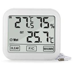 Fockety Weather Station, Solar Powered Square LCD Display, Timing, Digital Temperature And Humidity Meter For Weather Forecast Clock At Home, School