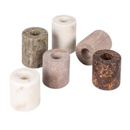 Bloomingville Modern Marble, Set of 6, 2 Sizes, 3 Colors Taper Candle Holder, Natural