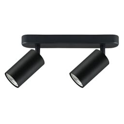 Maclean MCE451 B Ceiling and Wall Lamp Spot Moving Aluminium, 1xGU10, 55x100mm, Matte Black (2 Pieces)