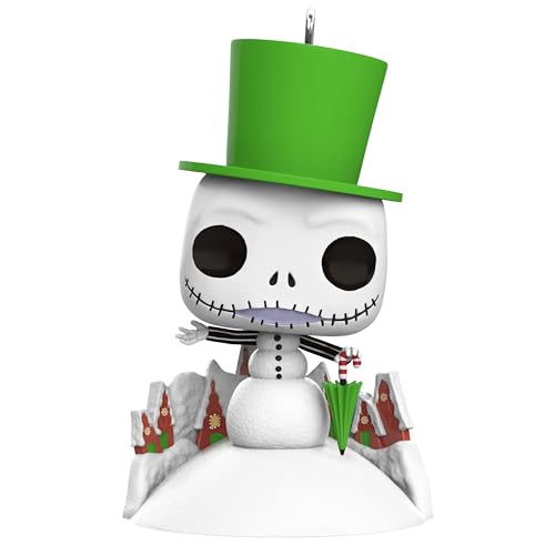 Hallmark Keepsake Christmas Ornament 2024, Disney Tim Burton's The Nightmare Before Christmas Jack Skellington Snowman Funko POP!, Gifts for Disney Fans
