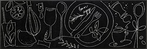 wash+dry Fine Dining Doormat 60 x 180 cm Grey Inside and Outside Washable