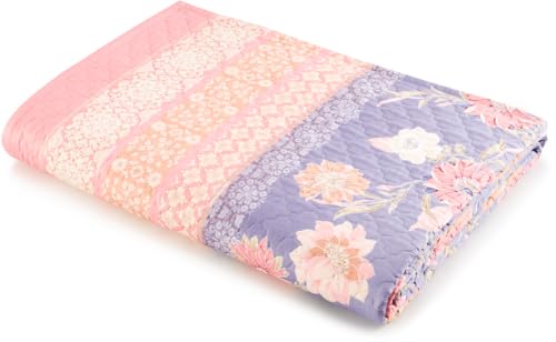 Bassetti Polillipo 9328452 Bedspread 100% Cotton Lavender L1 265 x 255 cm