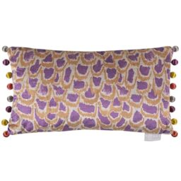 Voyage Maison Nada Feather Filled Cushion – Velvet Abstract Tassle Trim Decorative Cushion (Bronze - 30x50cm)
