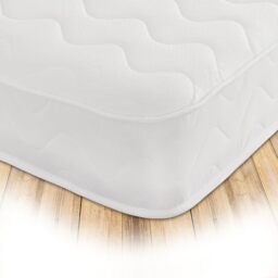 Starlight Beds European Single Mattress. Wave Design 90cm x 200cm Memory Foam Mattress with Springs. Soft, White. (90cm x 200cm)