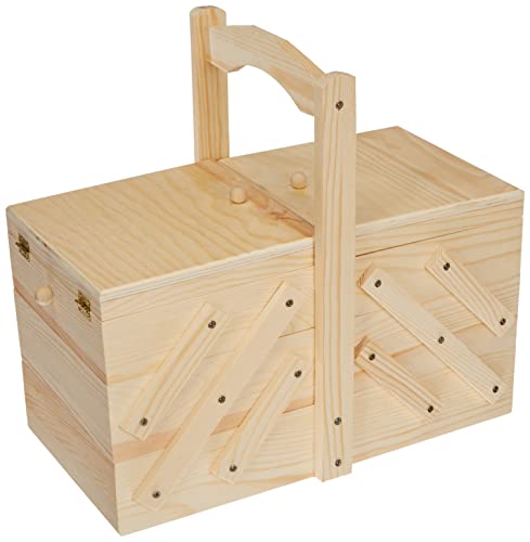 Artemio Wooden Sewing Box to Decorate, Beige, 32 x 16 x 29 cm