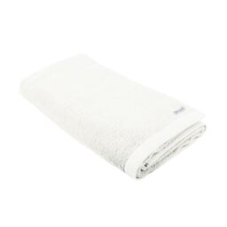 Tom Tailor Sauna Towel, 80 x 200 cm, 100% Cotton/Terry Towel, with Two Hangers and Label with Logo, Colour Bath Towel White (Crisp White)