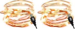 MSC 10ft / 3M * 30 LED's USB Powered LED Warm White Coloured String Fairy Lights On Copper Cable, Ideal for Christmas, Xmas, Party,Wedding,Decoration Warm-USB-3M (Pack of 2)