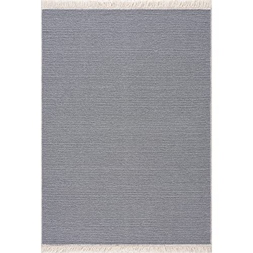 Jimri Fashion4Home Rug Runner - Rug for Living Room, Bedroom, Kitchen, Children's Room, Bathroom - Boho Kilim Rugs - Runner Hallway Rug Light Grey, Size: 120 x 170 cm