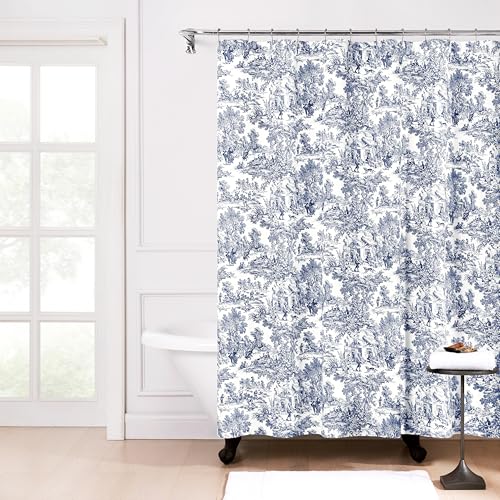 "Ellis Curtain Victoria Park, Shower Curtain, Blue 72.00"" x 70.00"""