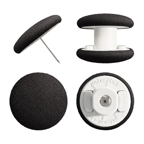 Primpins Duvet Clips - Classic Linen - 20 Colors Available - Double Sided Pin Fasteners - Prevents Comforter from Shifting in Cover (Set of 8, Black)