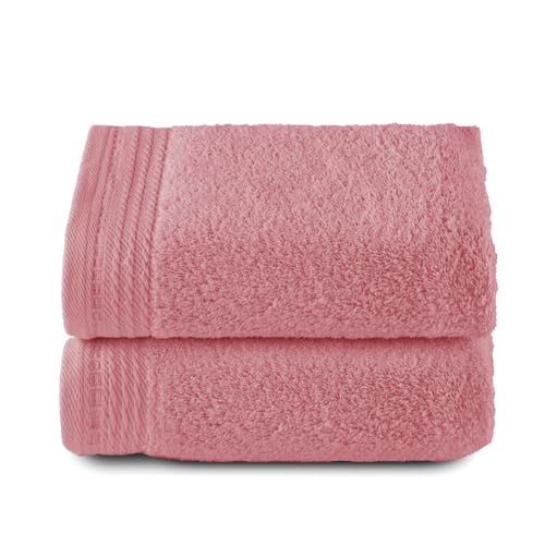 RIZO Top Towel - Set of 2 Hand Towels - Bath Towels - 100% Combed Cotton - 600 g/m2 - Measure 100 x 50 cm - Boiler