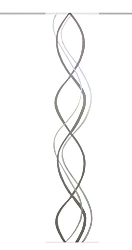 Home Fashion Linen Texture Wave Pattern, Polyester, Stone Panel Blind 245 x 60 cm