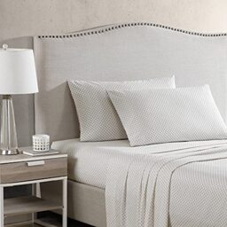 Stone Cottage - Percale Collection - Sheet Set - 100% Cotton, Crisp & Cool, Lightweight & Moisture-Wicking Bedding, Queen, Millstone