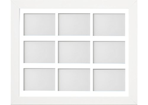 Frame Company Watson White Multi-Aperture Photo Frame with Mount, 20x16 for 6x4 (x9) * Choice of Frame Colour and Mount Design* NEW