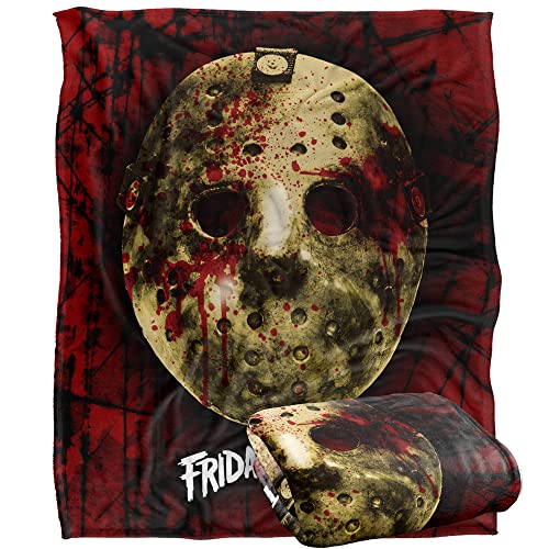 FRIDAY THE 13TH Blanket, 152 x 127 cm, Bloody Mask, Silky Touch Super Soft Throw Blanket