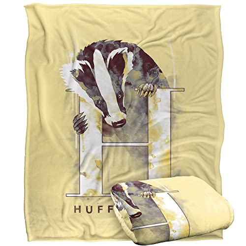 HARRY POTTER Hufflepuff Wash Officially Licensed Silky Touch Super Soft Throw Blanket 152 x 127 cm