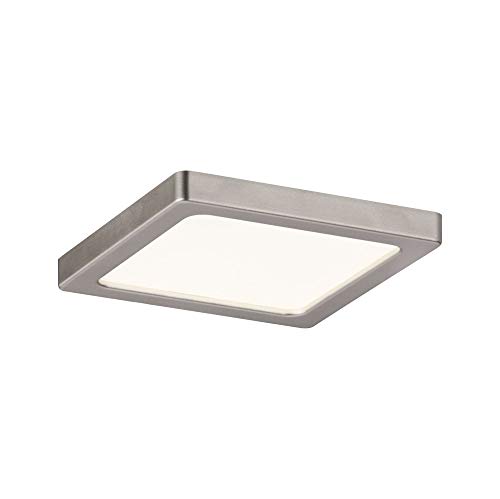 Paulmann 92954 Areo LED Panel Rectangular incl. 1x5-watt Ceiling lamp Soft Nickel Ceiling luminaire Plastic Living Room lamp 3000 K