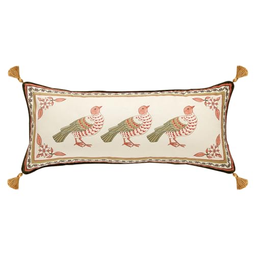 "bilin gaier Designer Vintage Velvet Throw Pillow Cover,28""x12""-Marianne D - Elegant Rectangle Pillow Cover with Zipper Floral Pattern Sofas Bedroom Living Room Lounge Chairs Thanksgiving-Marianne"