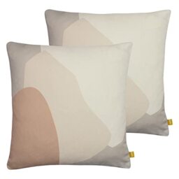 furn. Sand Pebble Feather Filled Cushions Twin Pack, Multicolour, 43 x 43cm