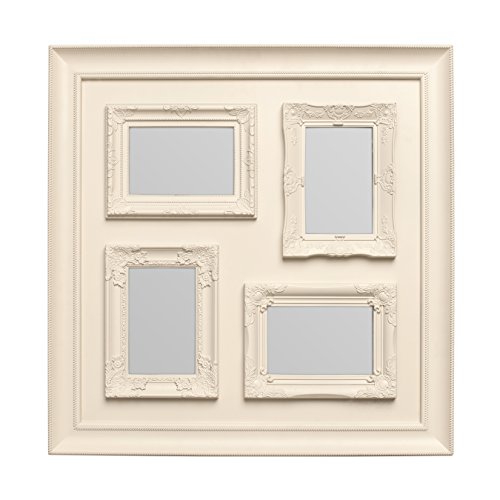 Premier Housewares Multi-Photo Frame for 4 Photos of 4 x 6-Inch Size, Cream