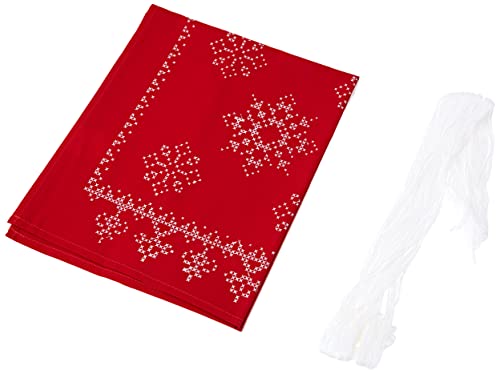 "Vervaco ""Snowflakes Runner Embroidery, 100 Percent Cotton, Multi-Colour"