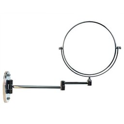 TUKA Wall-Mounted Vanity Mirror 7x Zoom, 8 Inch Foldable Make Up Mirror with or Without Drilling, Two-Sided Bathroom Wall Mount Cosmetic Mirror Shaving Mirror Chrome, x7 Magnification TKD3107-7x