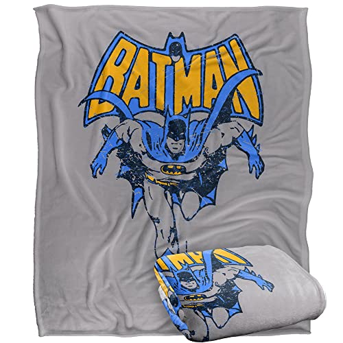 BATMAN Vintage Run Officially Licensed Silky Touch Super Soft Throw Blanket 152 x 127 cm