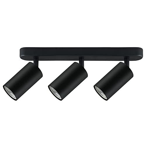 Maclean MCE451 B Ceiling and Wall Lamp Spot Moving Aluminium, 1xGU10, 55x100mm, Matte Black (3 Pieces)