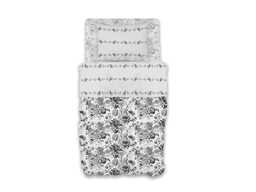 GEMITEX Cotton Bed Set, 100% Cotton, Breathable, Free of Harmful Substances, Certified Quality Standard 100 by OEKO-TEX Confidence in Textile, Single, G20/Grey, Designed in Italy