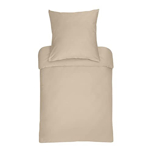 Bassetti Bed Linen Set, Cotton, Beige, 200 cm