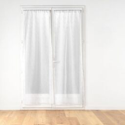 Douceur d'Intérieur, 2 x 70 x 200 cm Dalya White Sandblasted Applique Curtain Pole