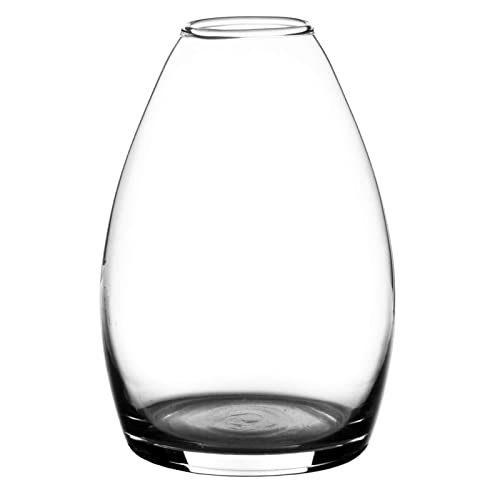 Clear Glass Flower Vase Plain Bouquet Floral Foliage Container - Freesia 13cm