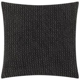 Yard Tryfan Textured Cotton Polyester Filled Cushion (Black, 50 x 50 cm)