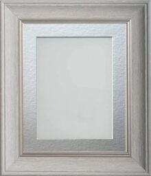Frame Company Drummond Pale Grey Photo Frame, Silver Mount, 6x4 for 5x3 inch, fitted with perspex