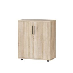MMT 2 Door Locking Office Storage Cabinet, File Cabinet, Sonoma Oak