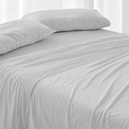 Burrito Blanco - Flannel Sheet Set 100% Cotton Bed 90 Grey