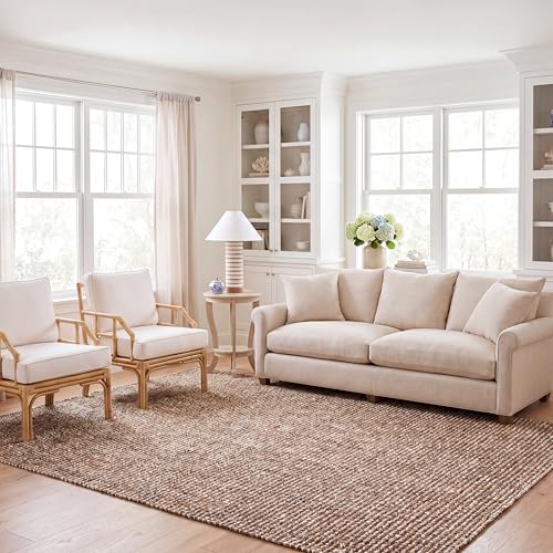 Safavieh Natural Fiber Indoor Hand Made Rectangle Area Rug, Natural Fiber Collection, NF447, in Natural / Ivory, 183 X 274 cm for Living Room, Bedroom or Any Indoor Space