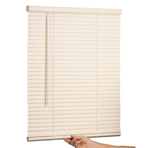 Lotus & Windoware Cordless Mini Blinds 1 Inch Vinyl Wand Control
