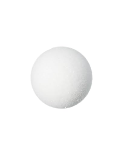 Snowball Bauble Set – 12 × 10 cm Christmas Tree Decorations with Glitter Finish