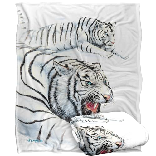 Jq Licensing - Royce Mcclure White Tigers Silky Touch Super Soft Throw Blanket 152 X 127 Cm