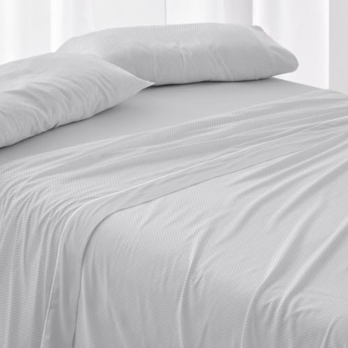 Burrito Blanco - Cotton Bedding Set - Bed 150 to 160 cm (+Available Measurements) - Design 633 - Grey Color (150-160x190/200 cm.)