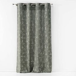 Douceur d'Interieur 140 x 260 cm Eyelet Curtain, Green