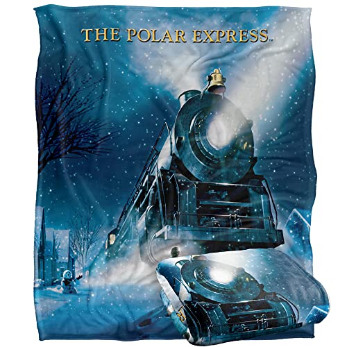 Polar Express Polar Express Poster Silky Touch Super Soft Throw Blanket 152 x 127 cm, White