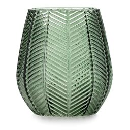 AmeliaHome Vitoria Vase 12 x 13.5 cm Decorative Glass Table Vase Bottle Green
