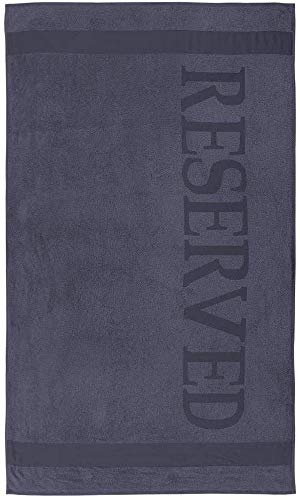 XL Strandtücher Reserved Beach Towels XL 'Reserved' anthracite-100 x 180 cm, Cotton, Charcoal, 100 x 180 cm
